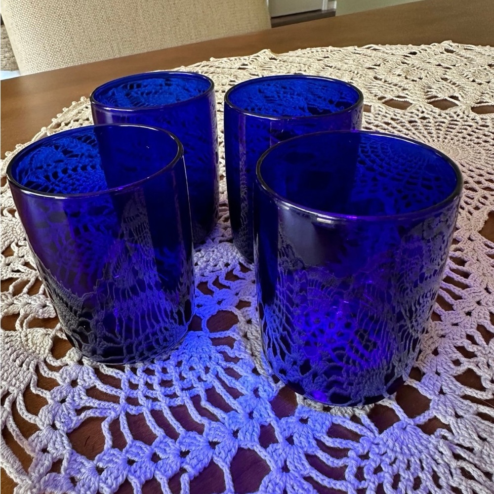 Libbey Cobalt Blue Glasses - Set of Four